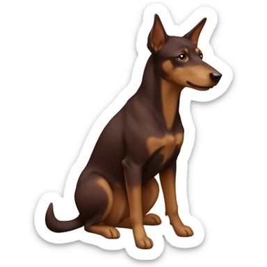 light brown, marron a female australian kelpie  sticker