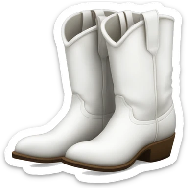 White cowboy boots sticker