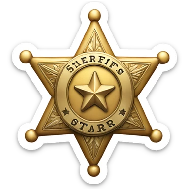 The Sheriff's Star badge sticker