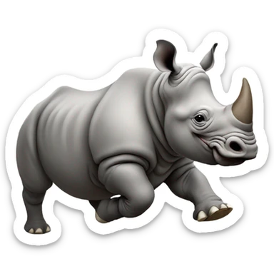 Rhino running sticker
