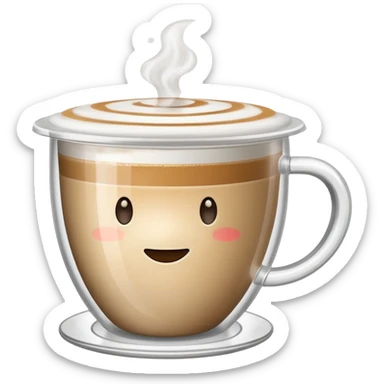 plastic cappuccino cup with lid, clear modern style sticker