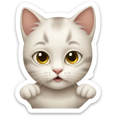 two annoyed girl cats both holding babies sticker