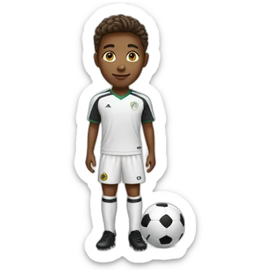 young soccer player sticker