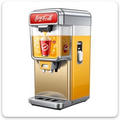 Digital soda dispenser in a fast food restaurant  sticker