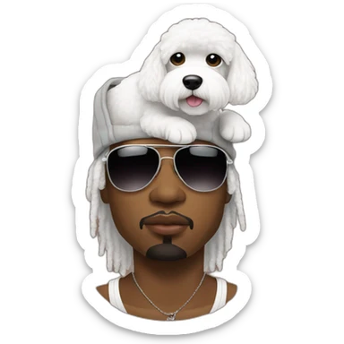 rappers whit bichon sticker