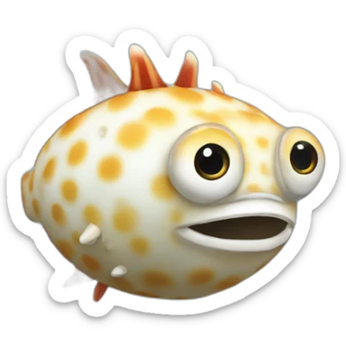 crab-pufferfish sticker