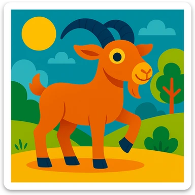 Goat sticker