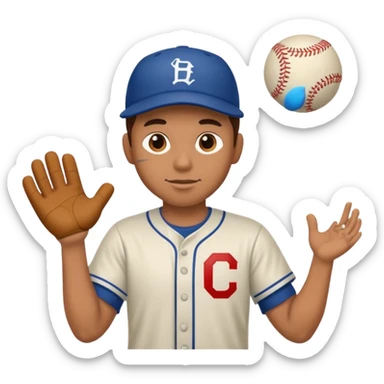 hacer el lanzamiento  de pelota jugador basebal sticker