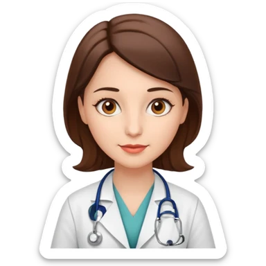 doctor woman,brow eyes, cardiologist, classic image sticker
