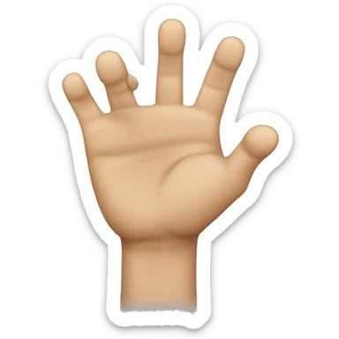 Scratching hand sticker