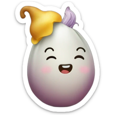 Patate qui fait un calin à une licorne sticker