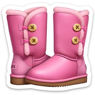 Cute pink uggs  sticker