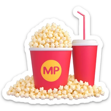 popcorn and soda sticker
