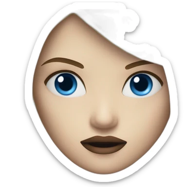 beautiful vampire woman with long blonde hair and blonde straight bangs and blue eyes wielding knives serious expression sticker