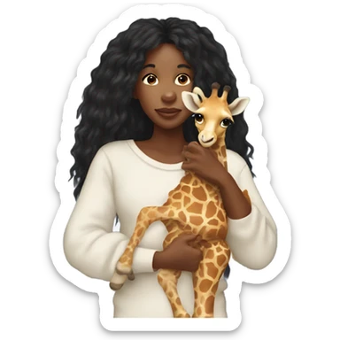 Sza holding a baby giraffe  sticker