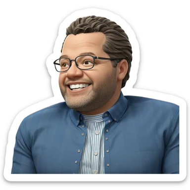 striped shirt smile meme sticker