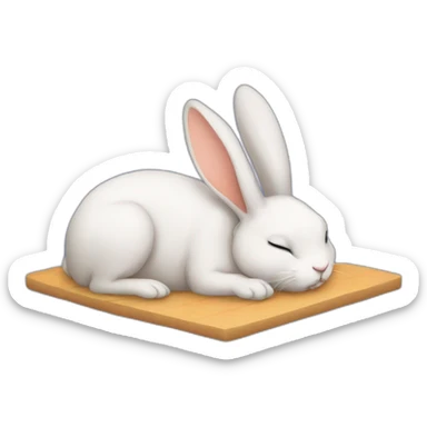 Lapin qui dort sticker