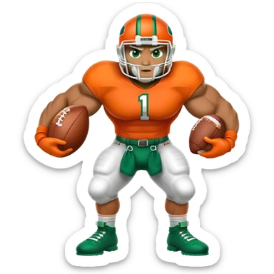 Miami hurricanes football mascot sticker