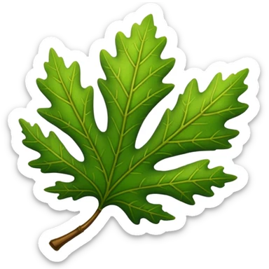 oak leaf sticker