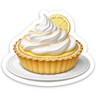 Lemon tartlet with meringue on top sticker