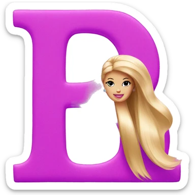Letter B Logo for barbie sticker