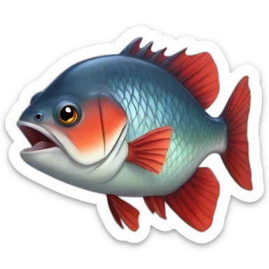  red bellied piranha sticker