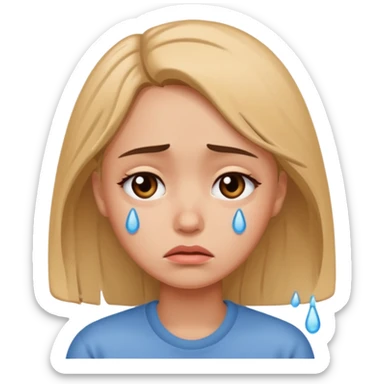very sad girlfriend  sticker