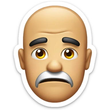 Disgusted face with a raised eyebrow  sticker