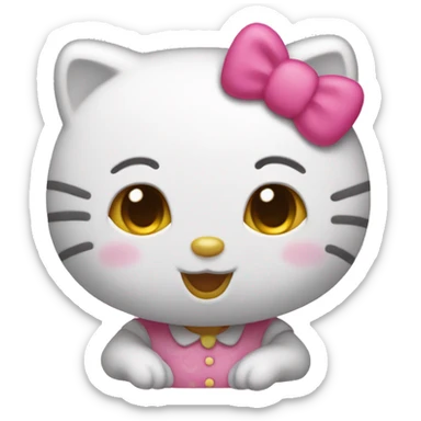 Hello kittu sticker