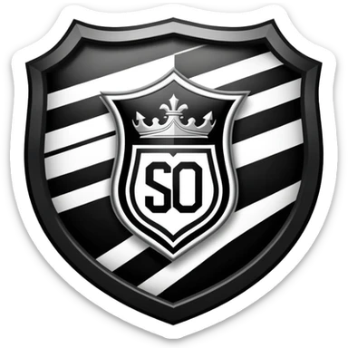 Football club SCO Angers logo, black and white striped shield with 1919 year, sports team emblem sticker