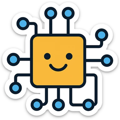 AI circuit board with face sticker