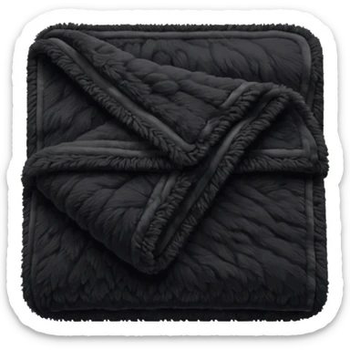 a dark fuzzy  blanket sticker