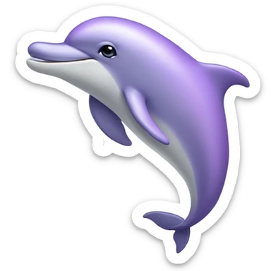 Pastel purple dolphin sticker