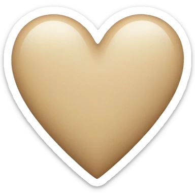 Beige heart sticker