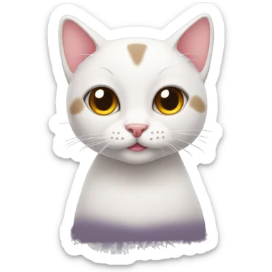 Cute cat with heart eyes sticker