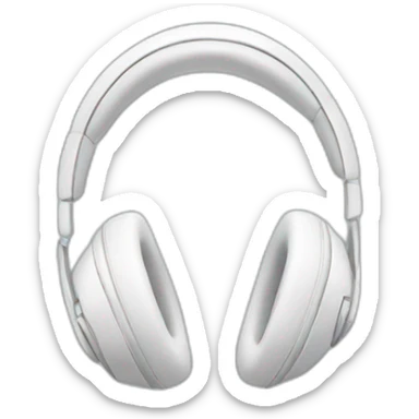 White headphones sticker