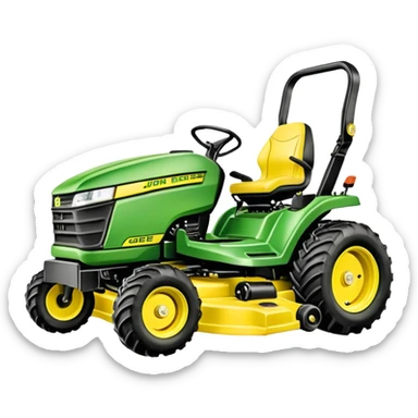pencil drawing of a john. deer mower sticker
