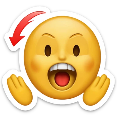 a Screaming emoji saying PRESS E and it should say it in the emoji to PRESS E sticker