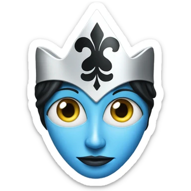 Blue eye queen spades sticker