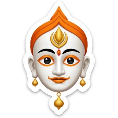 Gaudiya Vaishnava tilak symbol, simple, clear, centered sticker