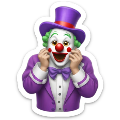 Clown vomiting clowns sticker