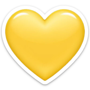 Very light yellow heart sticker