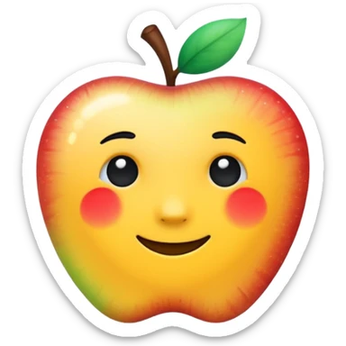 handwritten note apple like emoji style "shine unapologetically" sticker