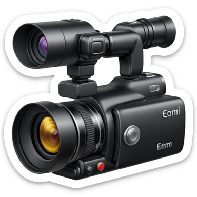 Video camera with lens covered.

 sticker