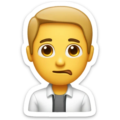 A guy holding an L to his forehead and sticking out his tongue  sticker