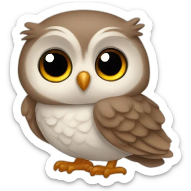 baby owl sticker
