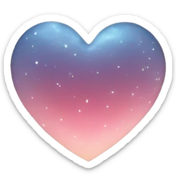 Heart in nightsky sticker