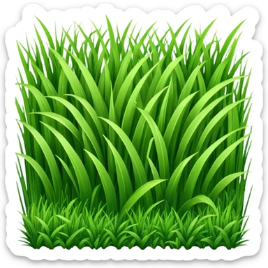 generate realistic detailed grass in 3d style sticker