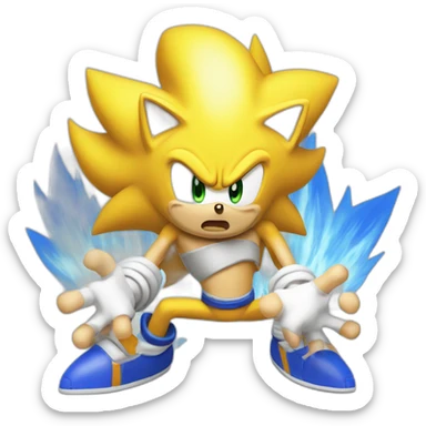 sonic super sayan sticker