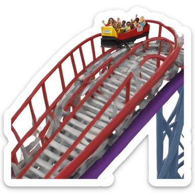 roller coaster los angeles santa monica sticker